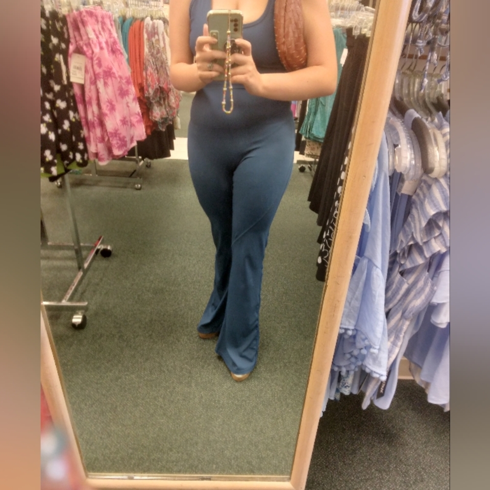Stretchy blue jumpsuit